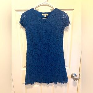 Francesca's Collections Blue Sheath Mini Dress V-Neck bodycon